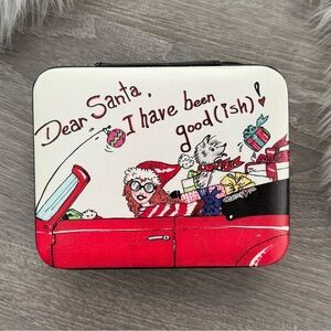 ❤️💚 BRIGHTON Dear Santa I have been good (ish) Jewelry Box Travel Case